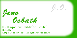 jeno osbath business card